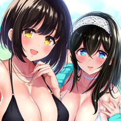 This is a pixiv picture whose title is お正月バカンスな茄子さん文香さん.