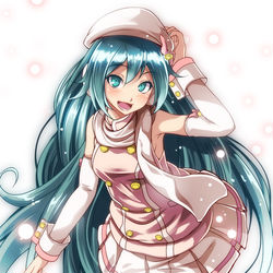 This is a pixiv picture whose title is 【初音ミク】 パウダー.