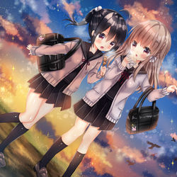This is a pixiv picture whose title is 帰り道.