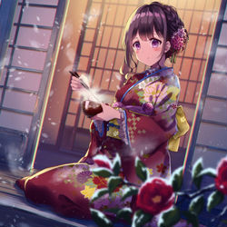 This is a pixiv picture whose title is 明けまして.