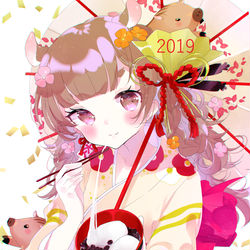This is a pixiv picture whose title is ㊗　2019　㊗.