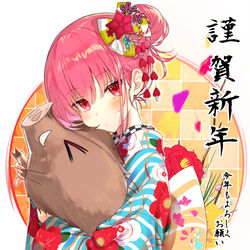 This is a pixiv picture whose title is 謹賀新年.
