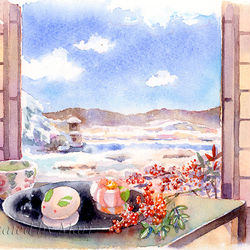 This is a pixiv picture whose title is お正月の朝.