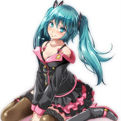 This is a pixiv picture whose title is 【初音ミク】 ハニーウィップ.