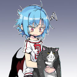This is a pixiv picture whose title is レミリアと猫.