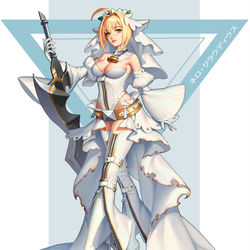 This is a pixiv picture whose title is 花嫁尼禄.