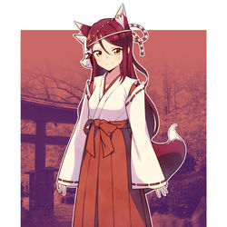 This is a pixiv picture whose title is 赤狐りこちゃん.