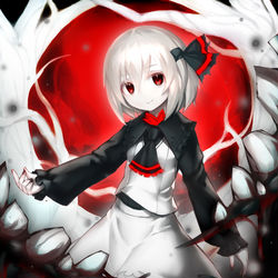 This is a pixiv picture whose title is 黒紅白.