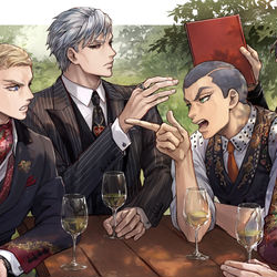 This is a pixiv picture whose title is 歓談.