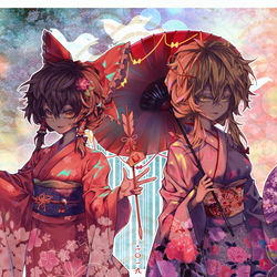 This is a pixiv picture whose title is 【大遅刻】平成最後のHappy New Year.