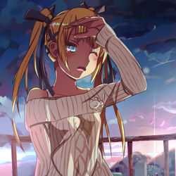This is a pixiv picture whose title is マリーと初日の出.