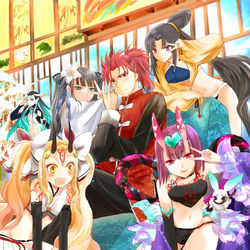 This is a pixiv picture whose title is 【FGO】2019年・お年賀イラスト.