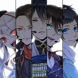 This is a pixiv picture whose title is 刀剣男士紅白出陣お疲れ様.