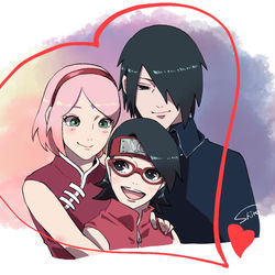 This is a pixiv picture whose title is うちは一家.