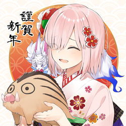 This is a pixiv picture whose title is 新年マシュ.