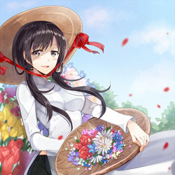 This is a pixiv picture whose title is アオザイ.