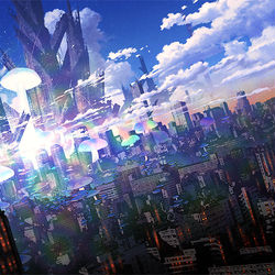 This is a pixiv picture whose title is 都市生命体東京.