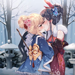 This is a pixiv picture whose title is レイマリ.