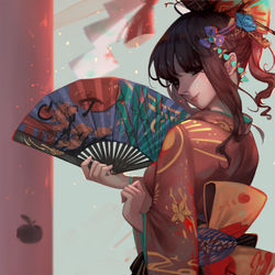 This is a pixiv picture whose title is 檎賀新年.