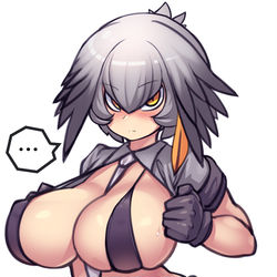 This is a pixiv picture whose title is kemono 케모노) 넓적부리황새.