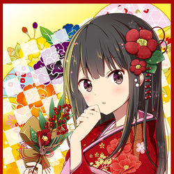 This is a pixiv picture whose title is 描き初め.