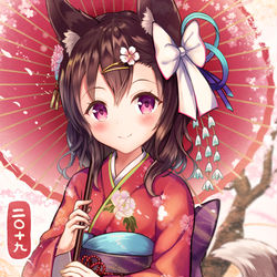 This is a pixiv picture whose title is 2019.