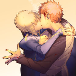 This is a pixiv picture whose title is 【Fate】HF前ですが…【士剣】.
