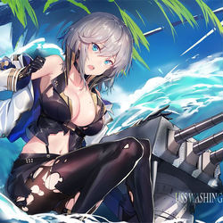 This is a pixiv picture whose title is blue.