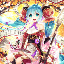 This is a pixiv picture whose title is 【お仕事】正月・ミクちゃん✨🎍☀✨.