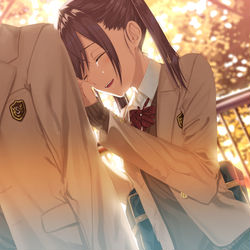 This is a pixiv picture whose title is 「･･･なんでもないよ。」.