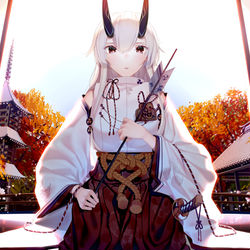 This is a pixiv picture whose title is 紅.