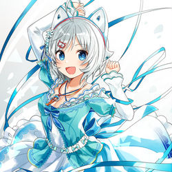 This is a pixiv picture whose title is 春服シロちゃん.
