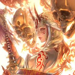 This is a pixiv picture whose title is 茨木童子さん.