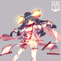 This is a pixiv picture whose title is 【ランプ】行灯ちゃん【擬人化】.