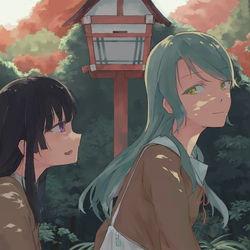 This is a pixiv picture whose title is 花咲川二年-修学旅行.