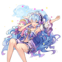 This is a pixiv picture whose title is 【お仕事】ブレイブソード×ブレイズソウル 「ヒュプノス=レト」.
