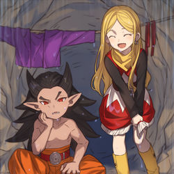 This is a pixiv picture whose title is 雨に降られてシド主♀.