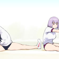 This is a pixiv picture whose title is 柔軟JK.