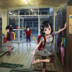This is a pixiv picture whose title is 雨の日.