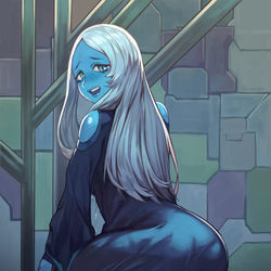 This is a pixiv picture whose title is blue diamond.