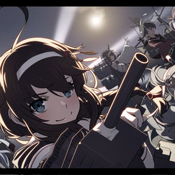 This is a pixiv picture whose title is 祝！西村艦隊アニメ化.