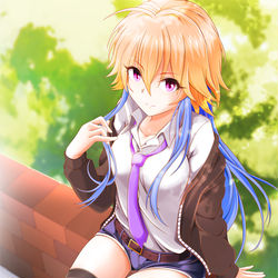 This is a pixiv picture whose title is 二宮飛鳥のふともも.