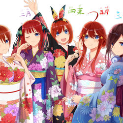 This is a pixiv picture whose title is 五等分の花嫁.