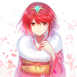 This is a pixiv picture whose title is 晴れ着ホムラちゃん.