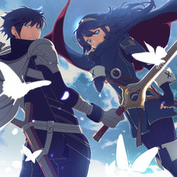 This is a pixiv picture whose title is クロム＆ルキナ.