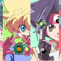 This is a pixiv picture whose title is ベイブレっ子詰め.