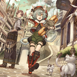 This is a pixiv picture whose title is 【仕事絵】長靴をはいた猫.