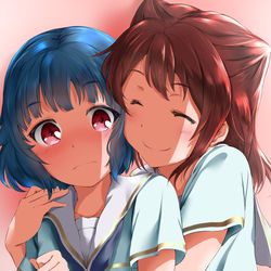 This is a pixiv picture whose title is かすみちゃんとりみちゃん.