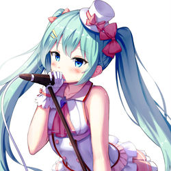 This is a pixiv picture whose title is 初音歌唱.