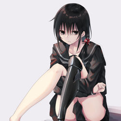 This is a pixiv picture whose title is 義足.